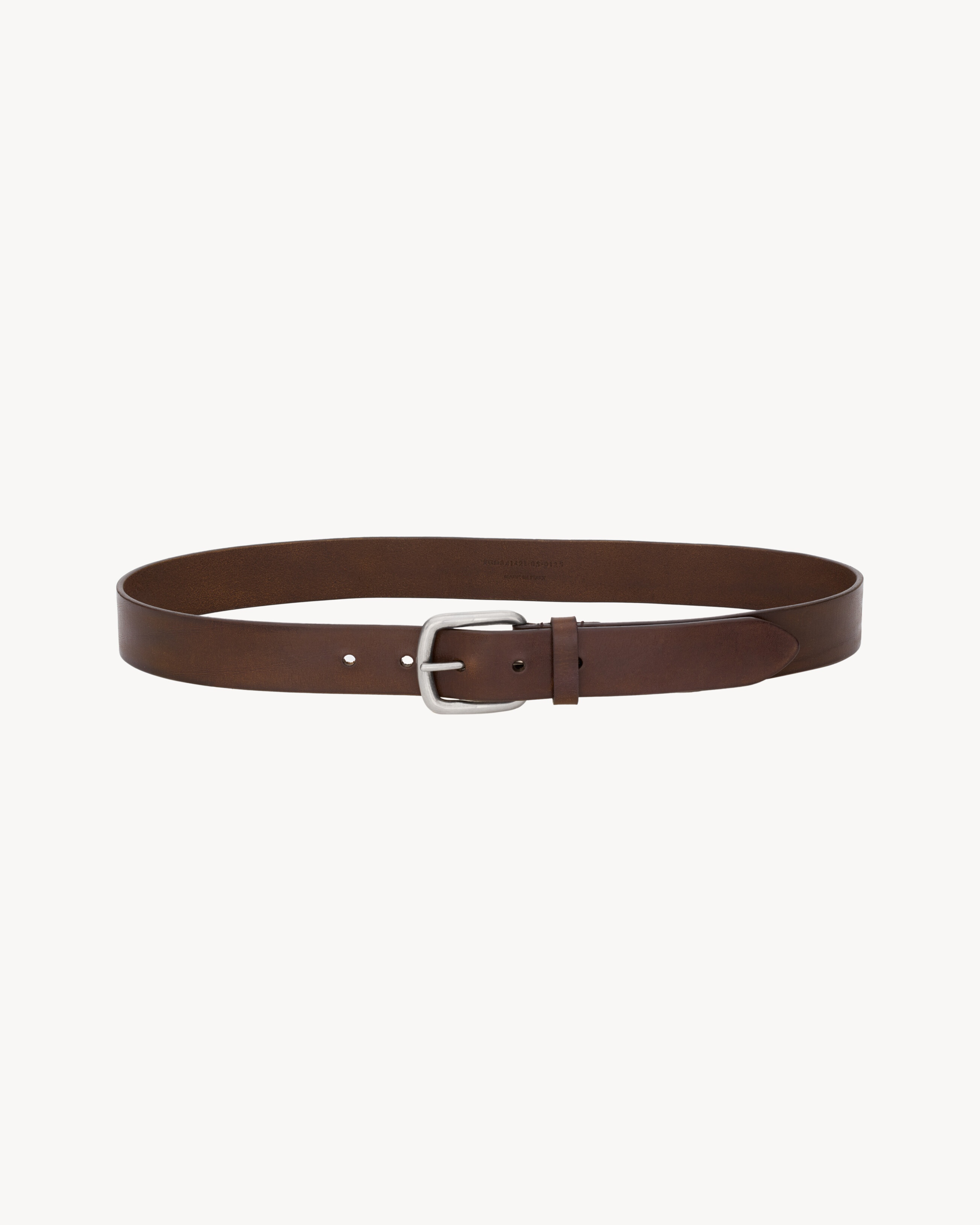 RECTANGULAR BUCKLE BELT IN LEATHER - 2