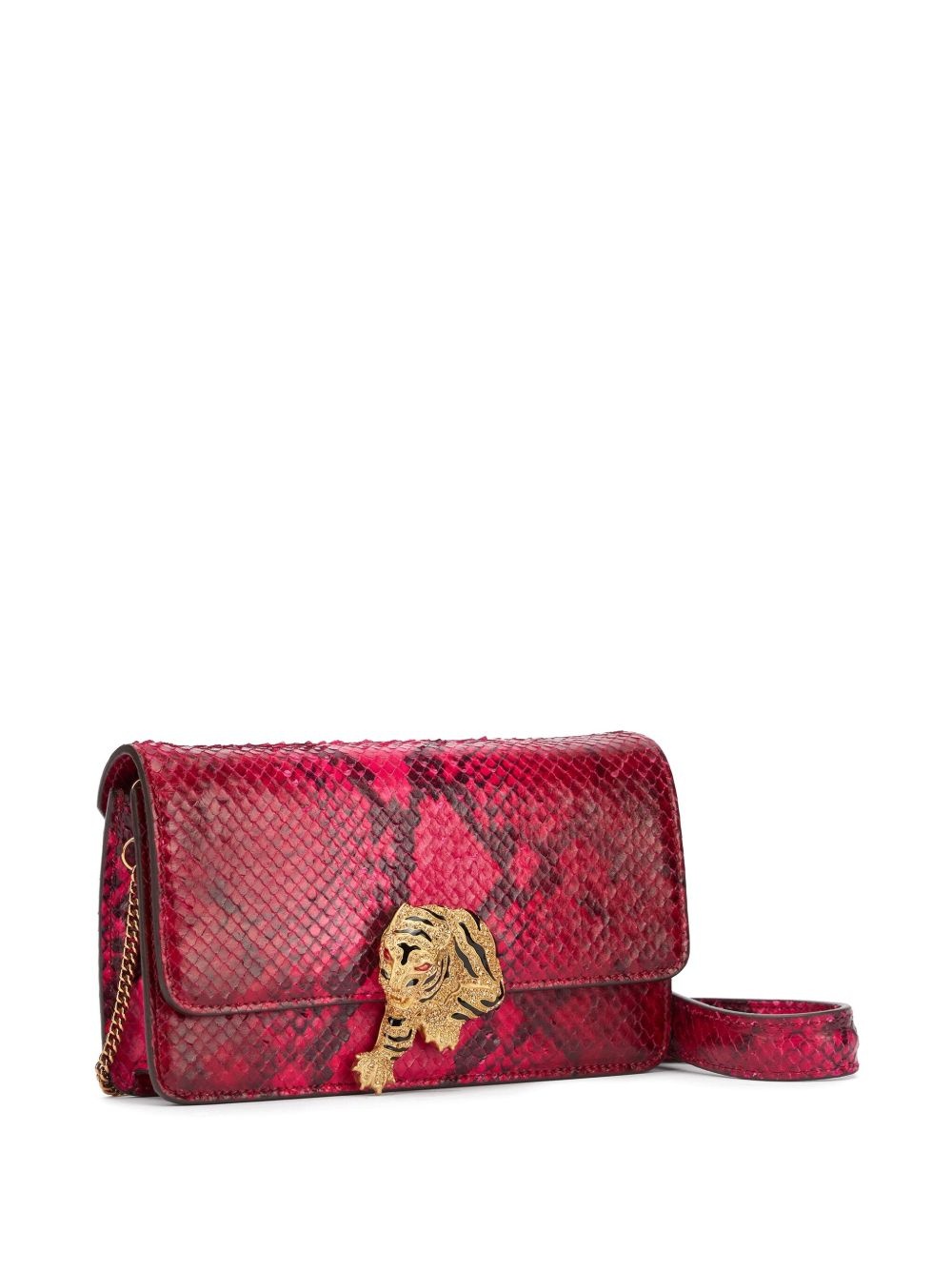snake-print shoulder bag - 4