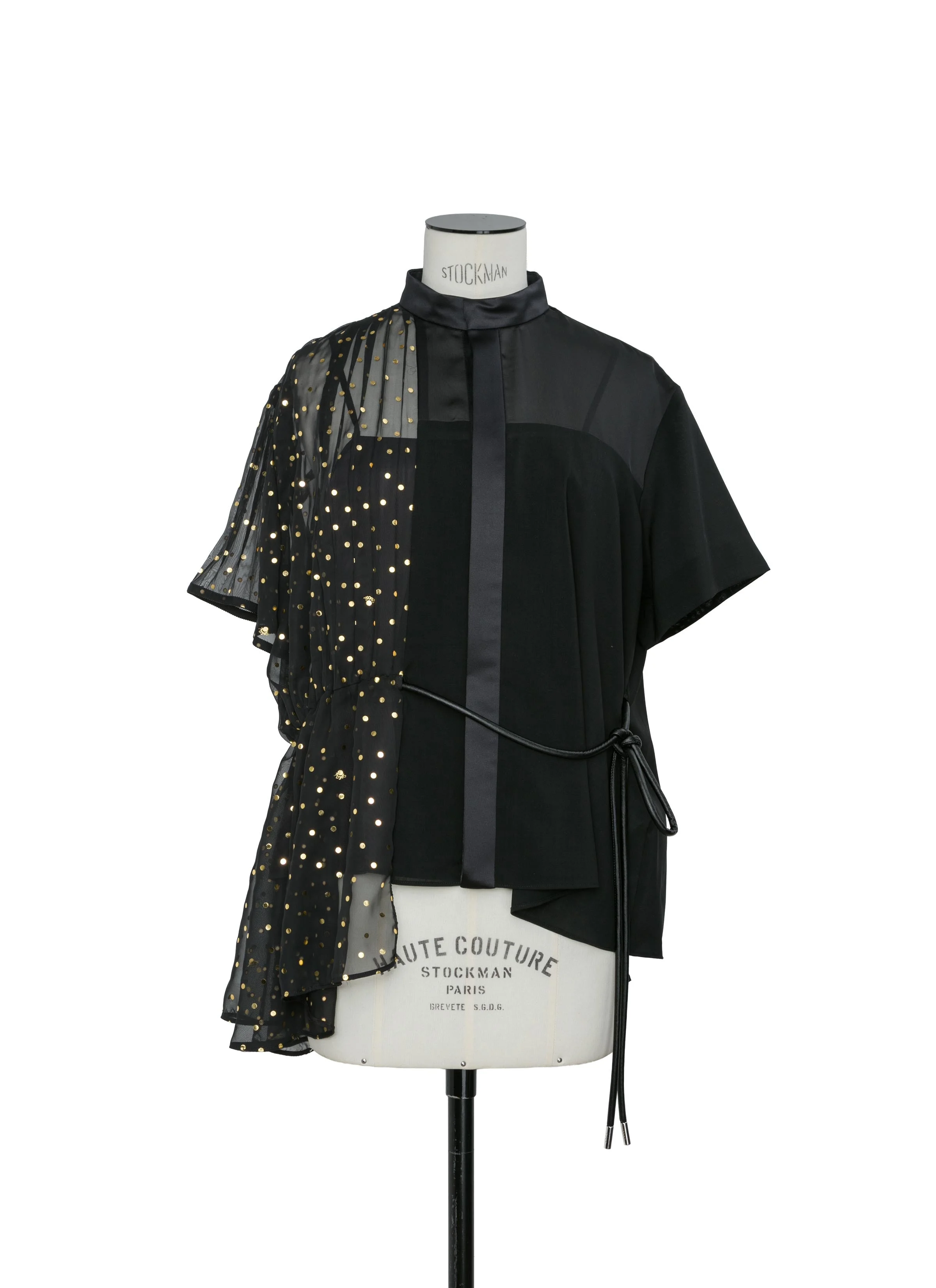 Wool Suiting x Polka Dot Blouse - 1