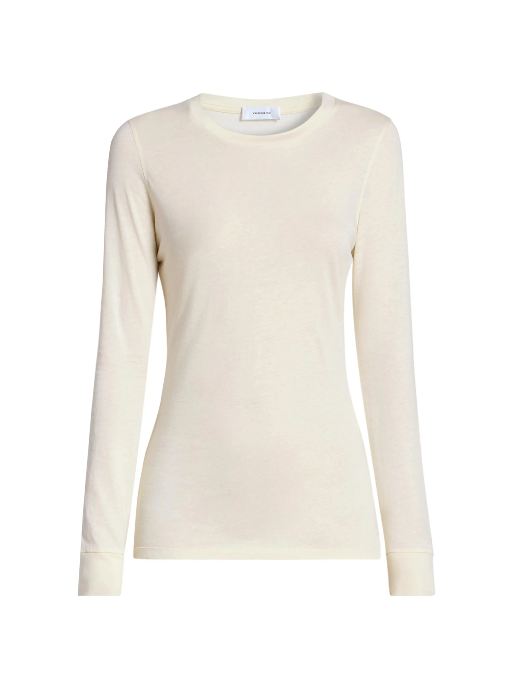 WARDROBE. NYC Women's Slim-Fit Long-Sleeve T-Shirt - Pearl - 1