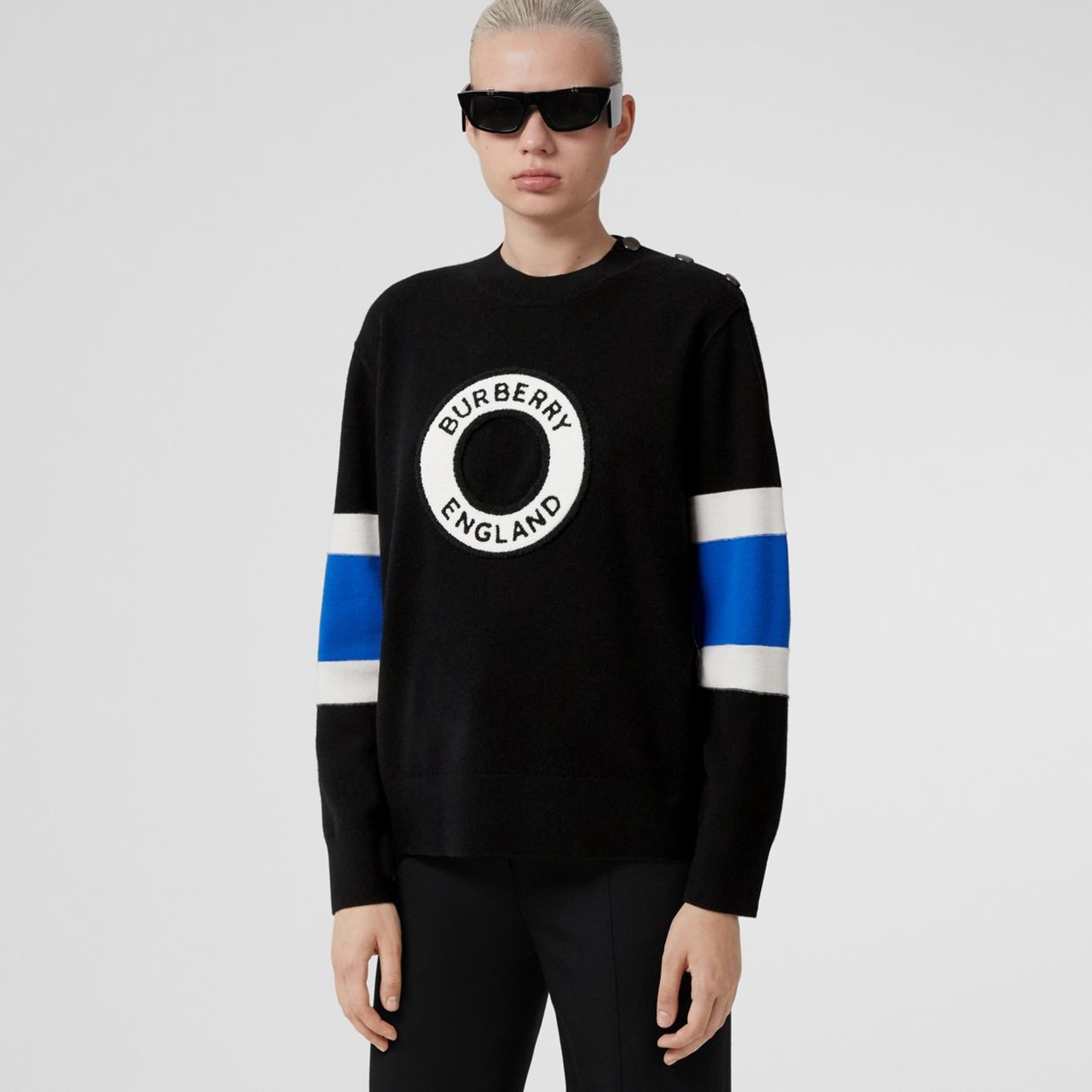 Logo Graphic Appliqué Wool Cashmere Sweater - 2