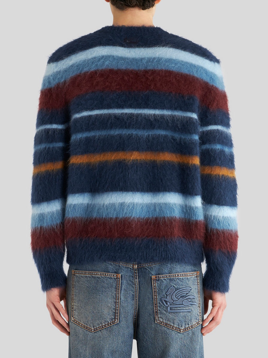 STRIPED ROUND NECK JUMPER - 4