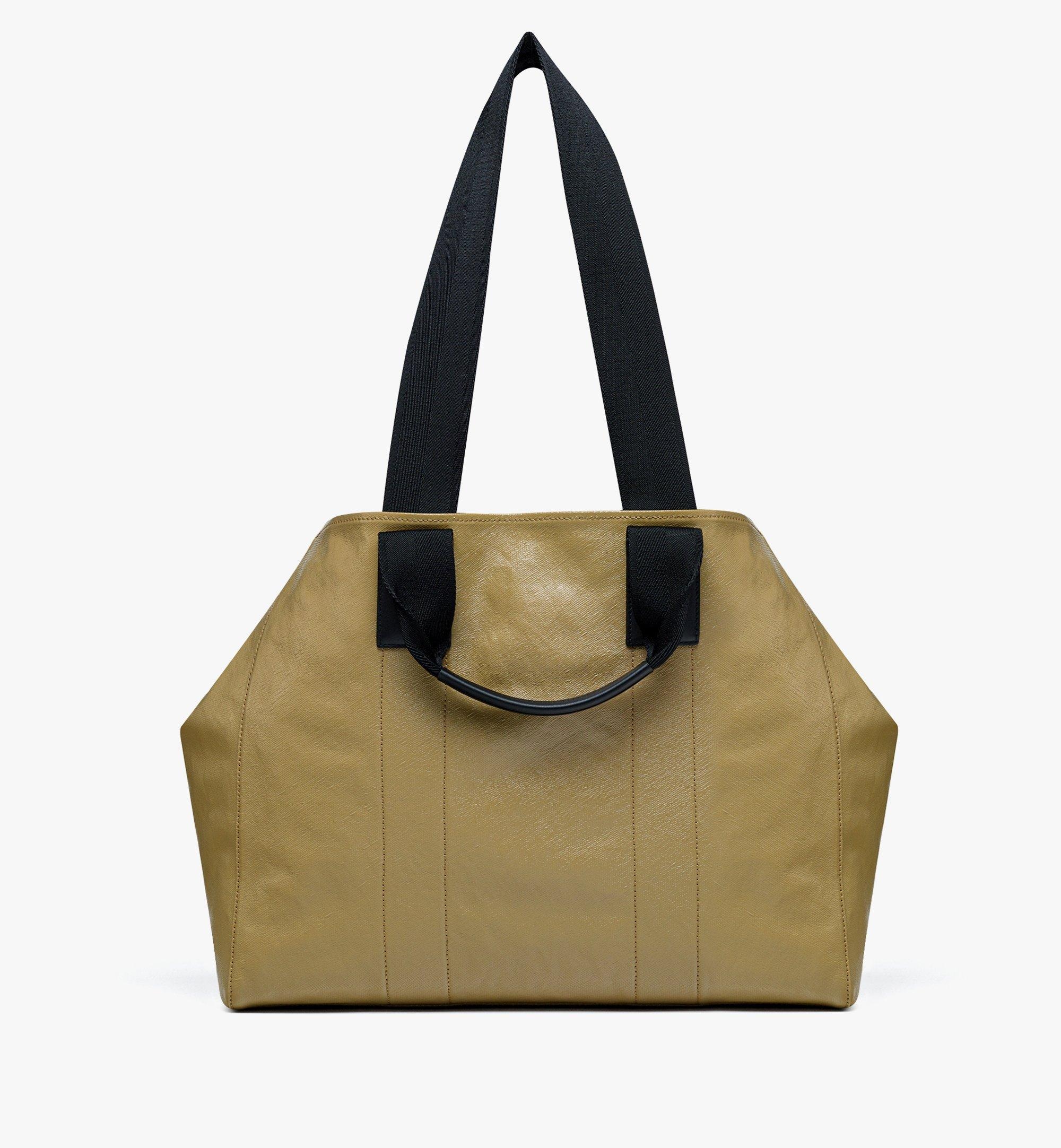 Reversible Diamond Tote in Canvas Leather Mix - 5