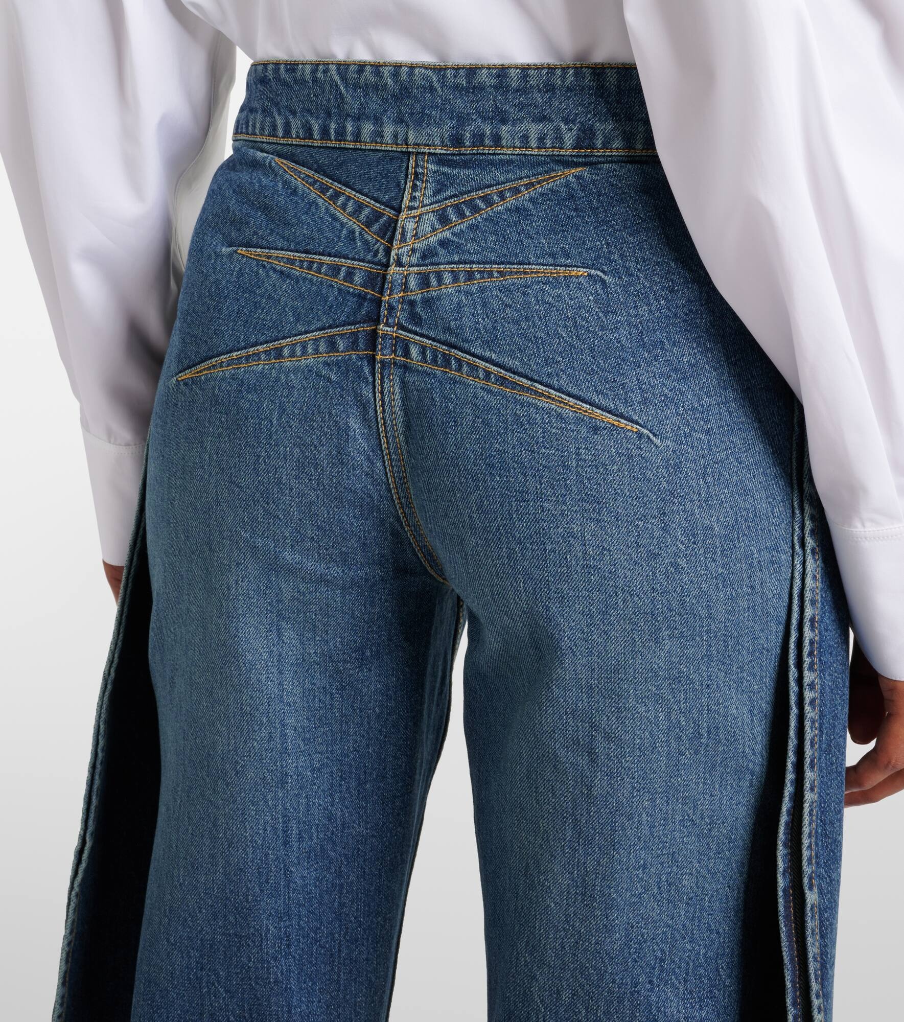 Petal high-rise barrel-leg jeans - 6