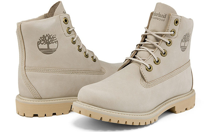 Timberland (WMNS) Timberland Paninara Collarless 6 Inch Wide Fit Waterproof Boots 'Light Grey Nubuck' A2M2SW outlook
