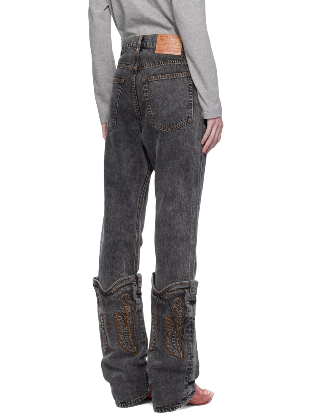 Black Mini Cowboy Jeans - 3