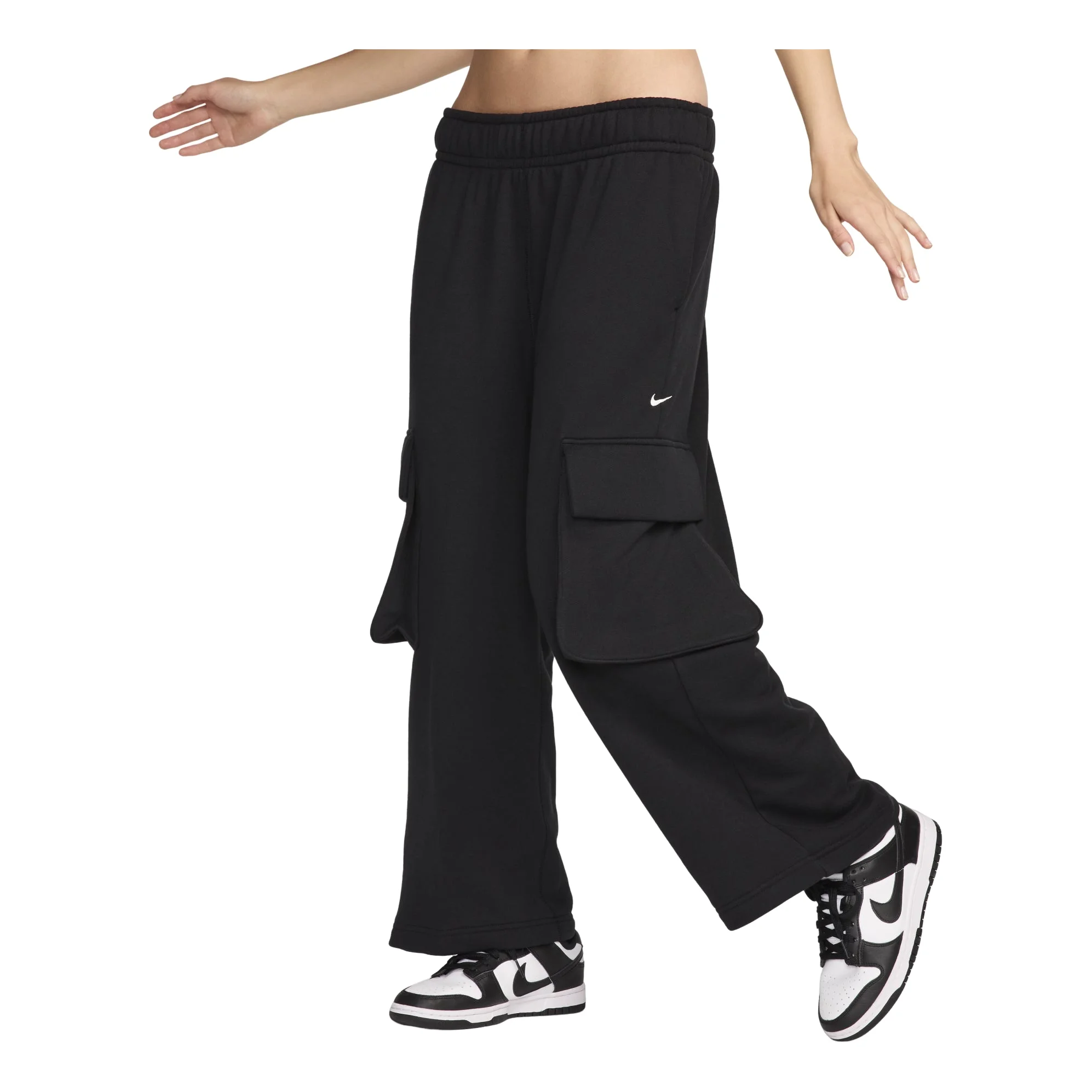 (WMNS) Nike Sportswear Low Rise Oversized French Terry Pants Asia Sizing 'Black' FV7513-010 - 1