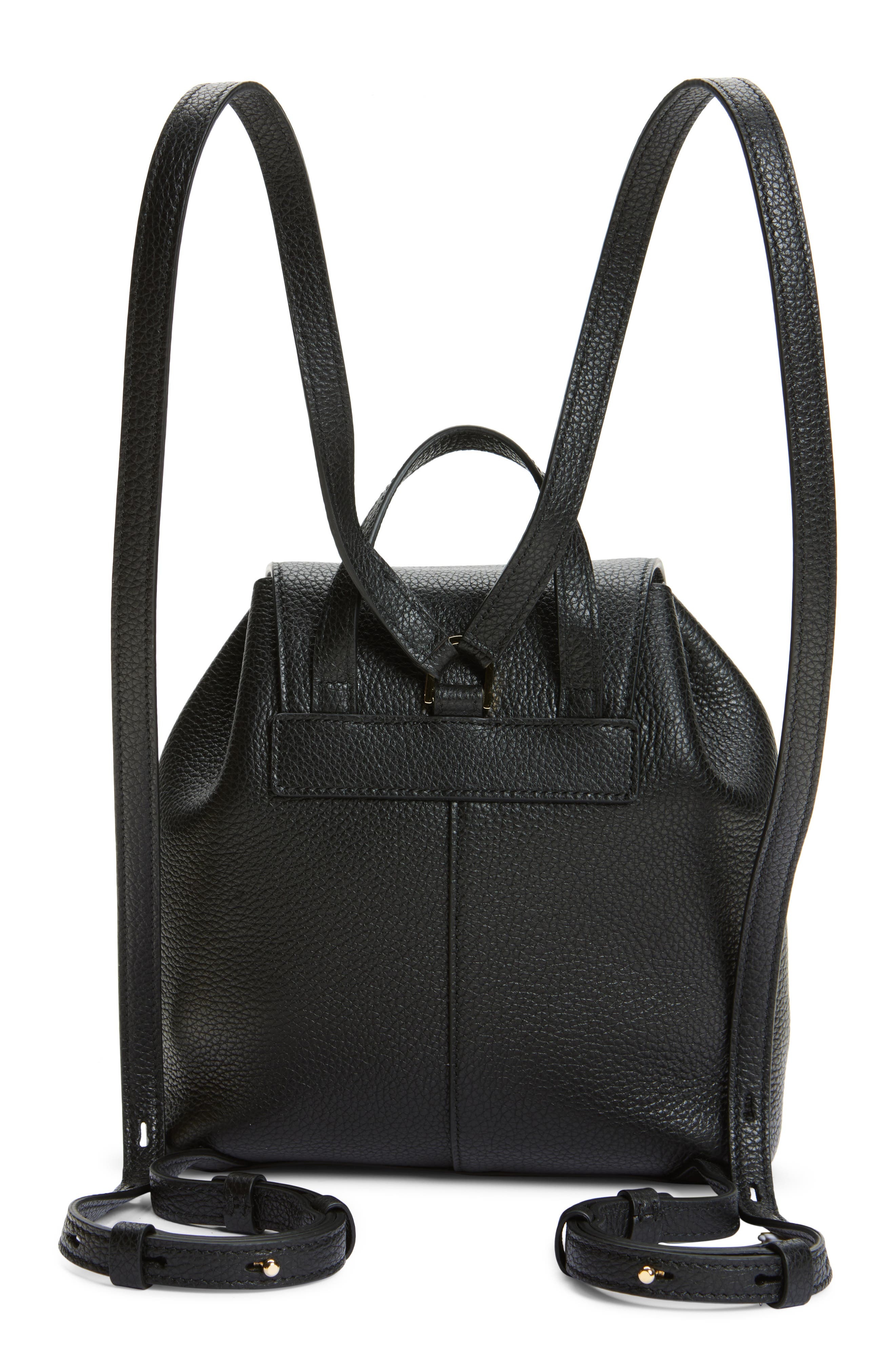FERRAGAMO Mini Harley Leather Drawstring Backpack in Nero at Nordstrom - 3