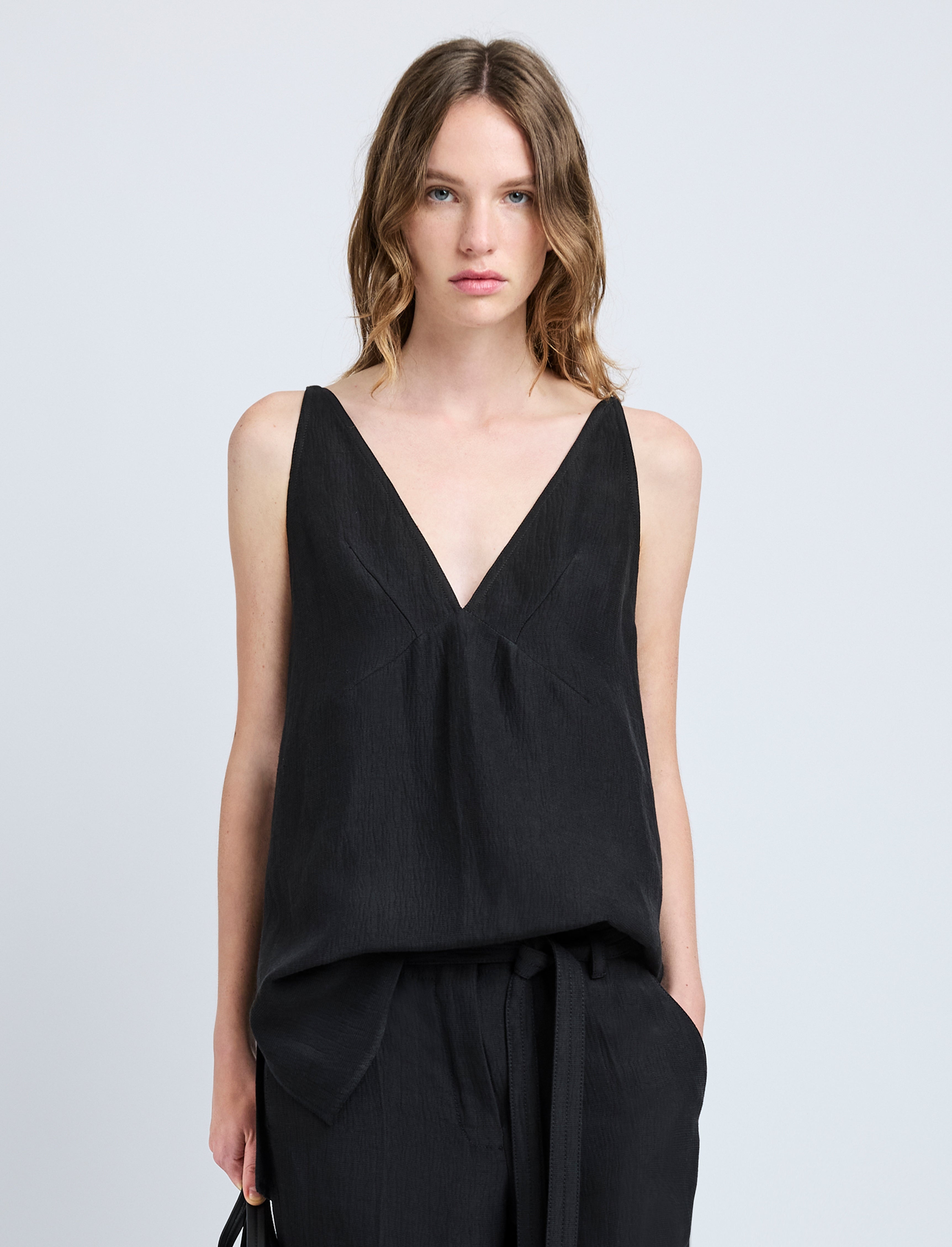 Mitchell Top in Cotton Viscose Linen - 2
