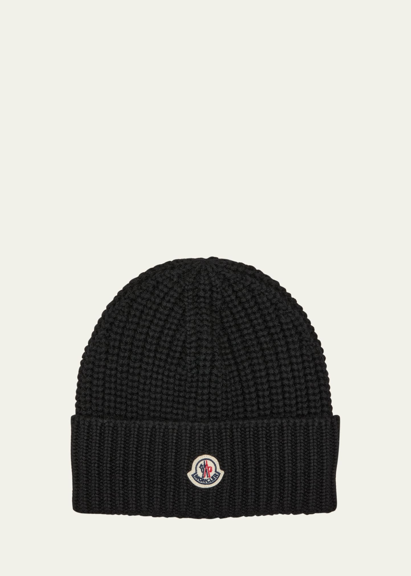 Ribbed Wool Logo Beanie - 1