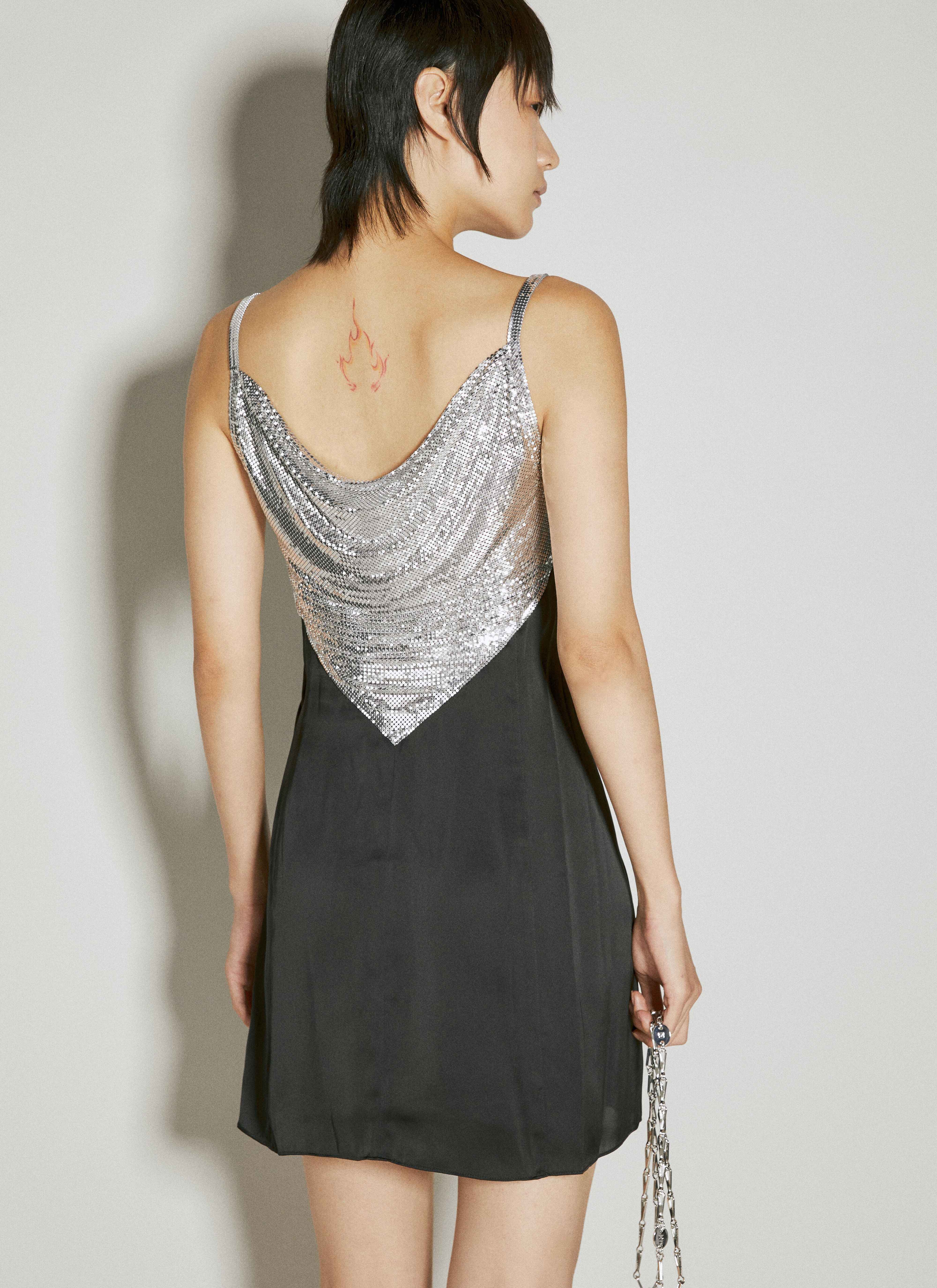Contrast Panel Mini Dress - 3