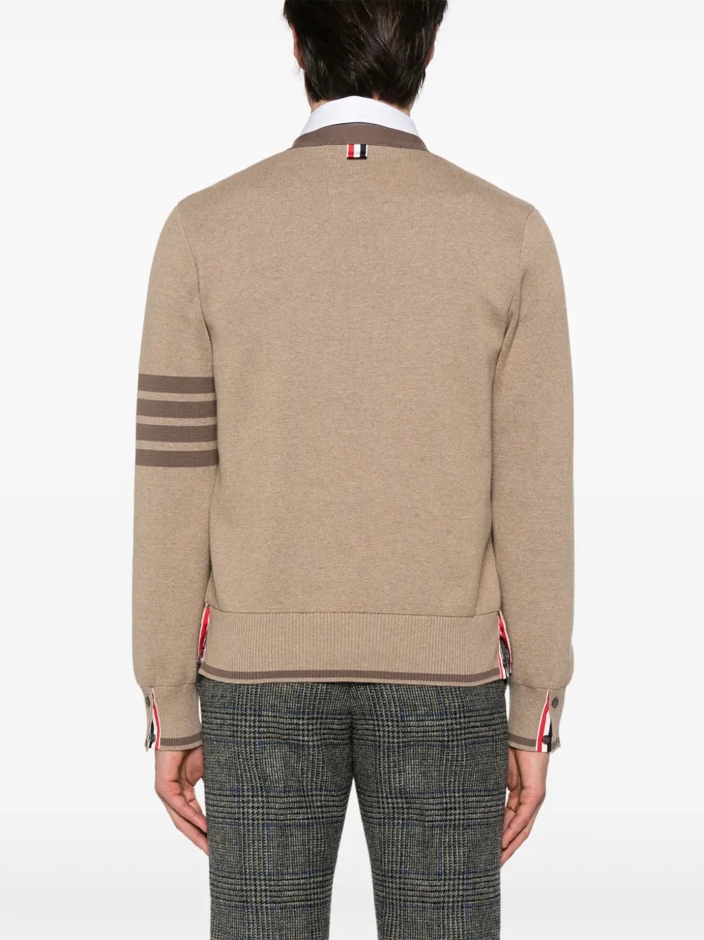 THOM BROWNE - Men Milano Stitch V Neck Knitwear - 3
