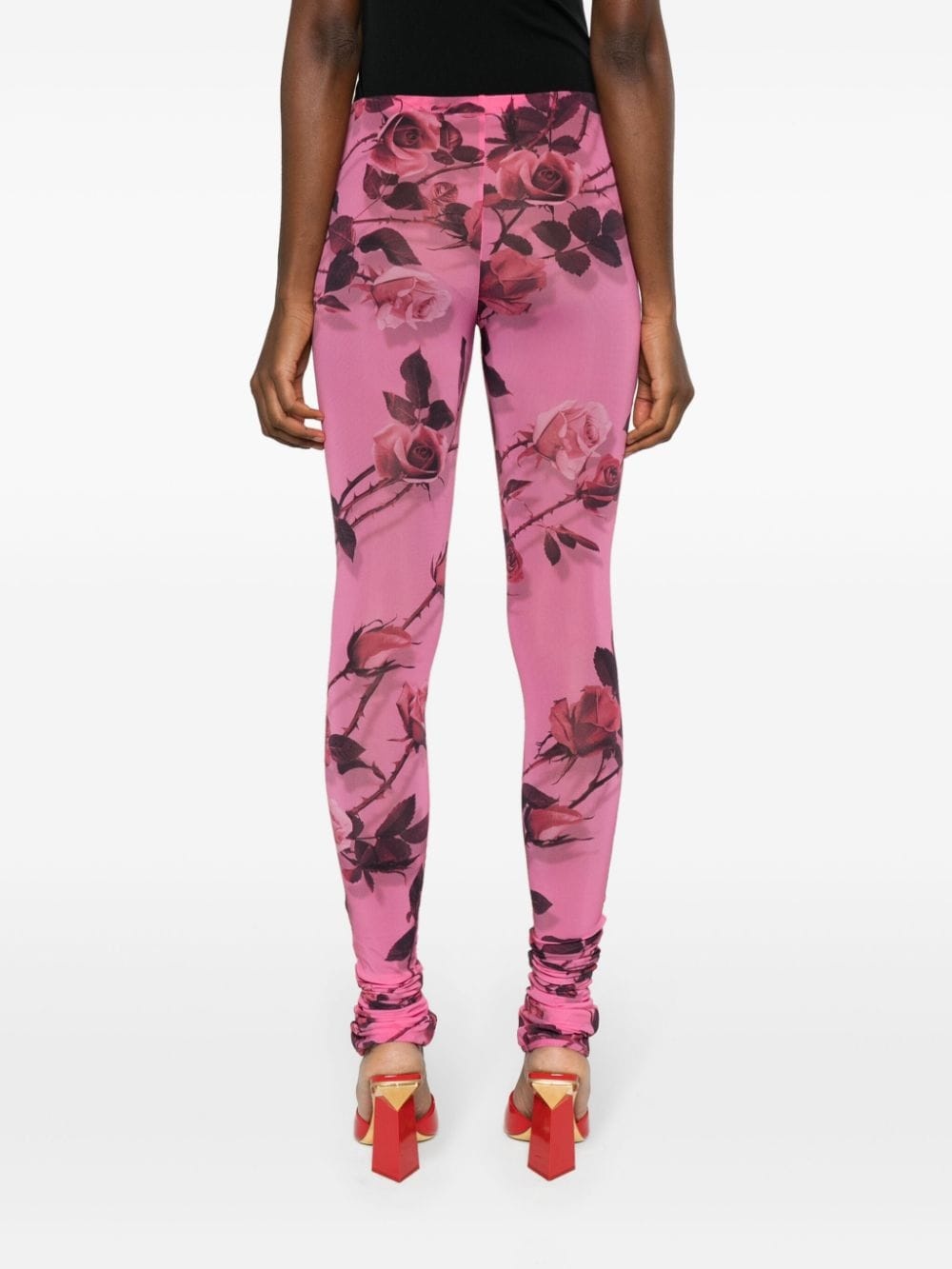 floral-print jersey leggings - 4