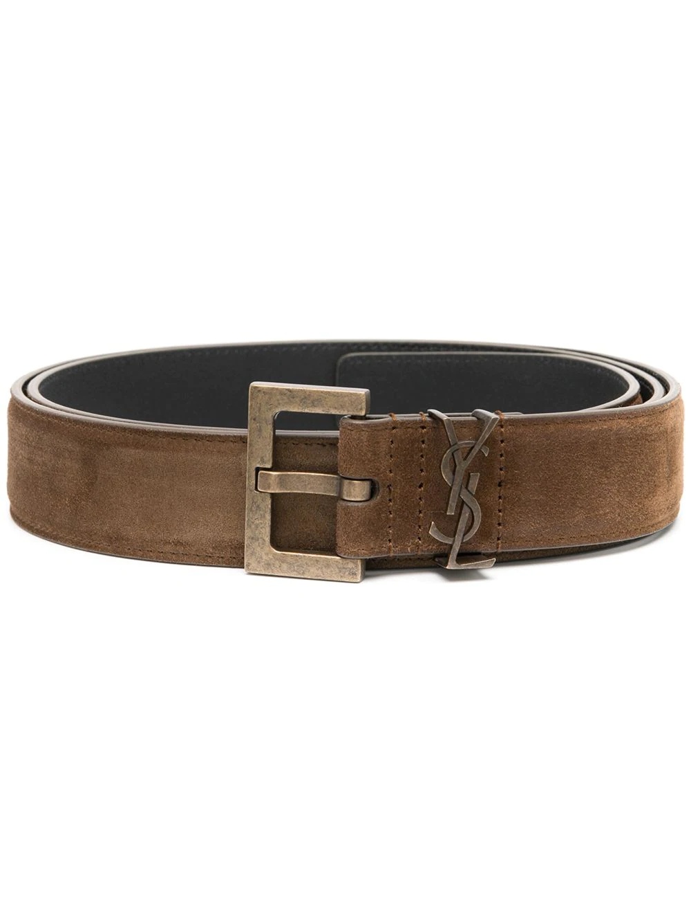 square-buckle logo belt - 1