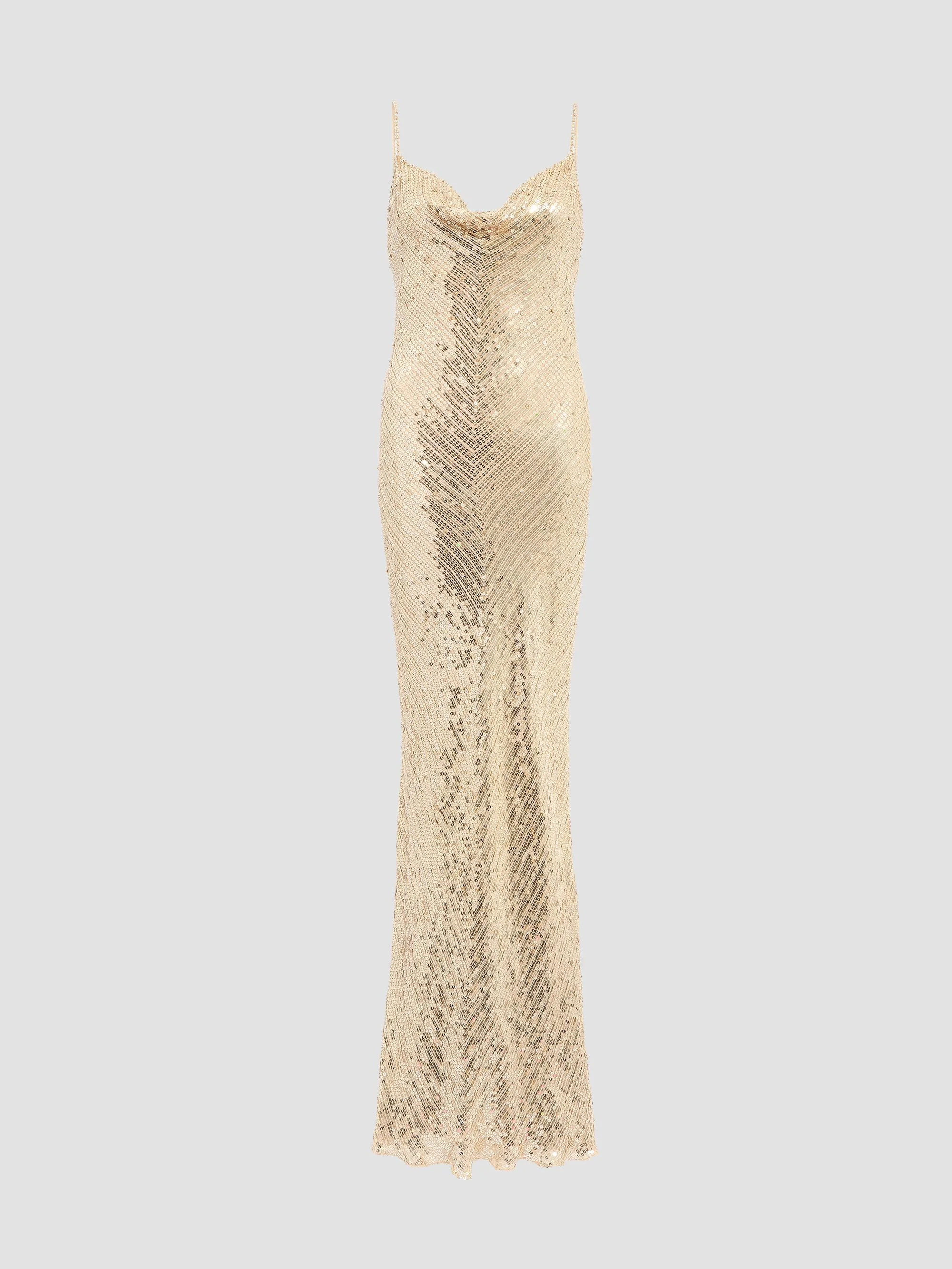 Women's Ariel Sequined Gown - Illusion - 1