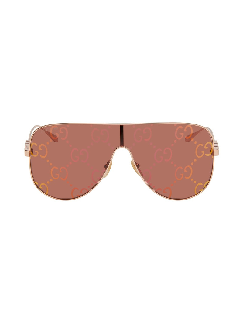 Rose Gold Mask Sunglasses - 1