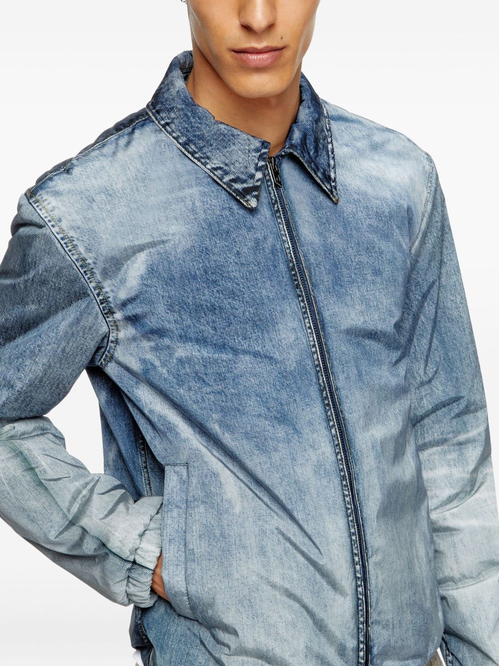 denim-effect jacket - 5