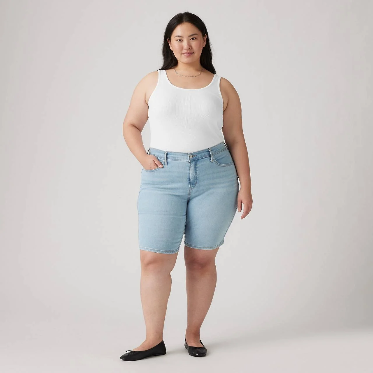 SHAPING BERMUDA WOMEN'S SHORTS (PLUS SIZE) - 1