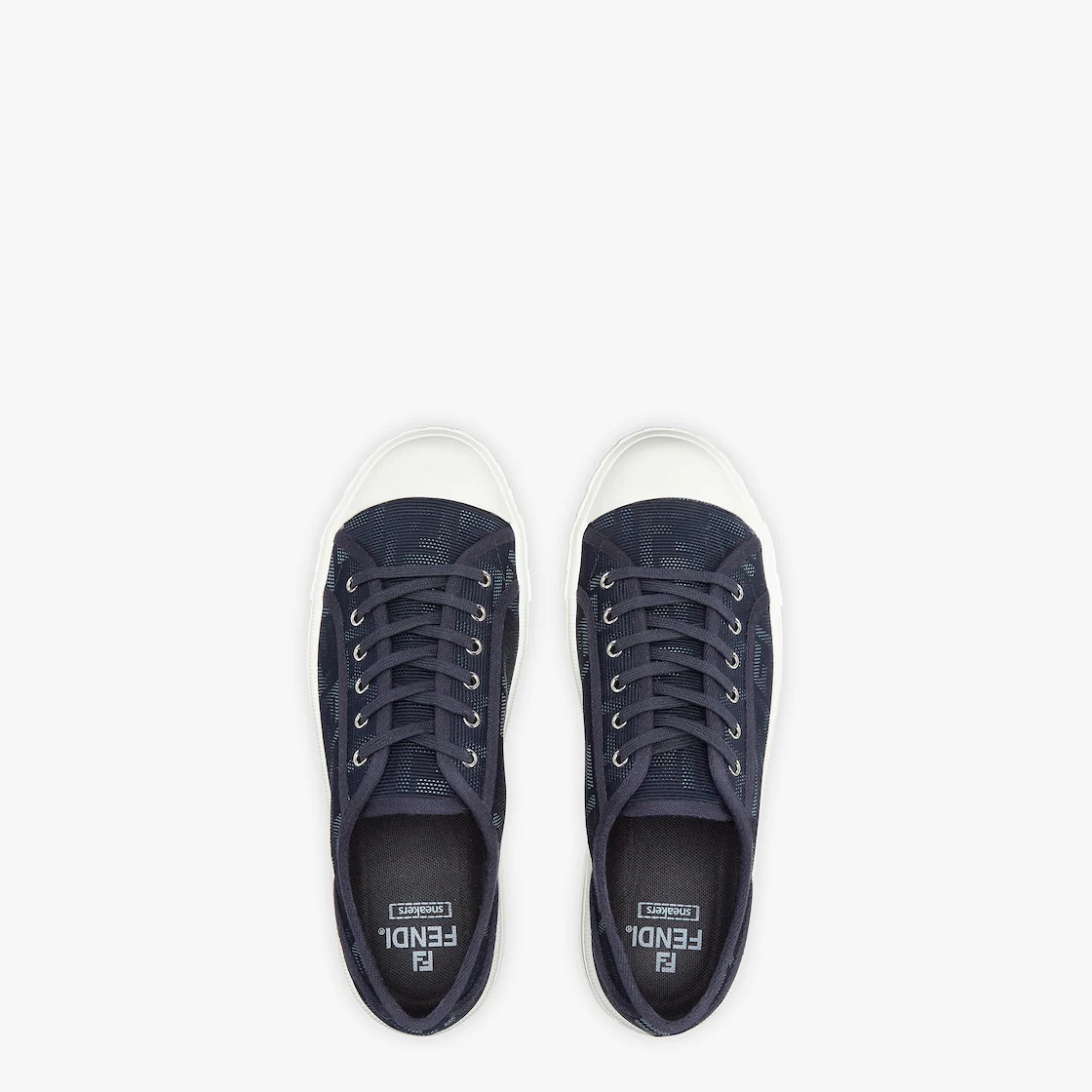 Gray fabric low-tops - 4