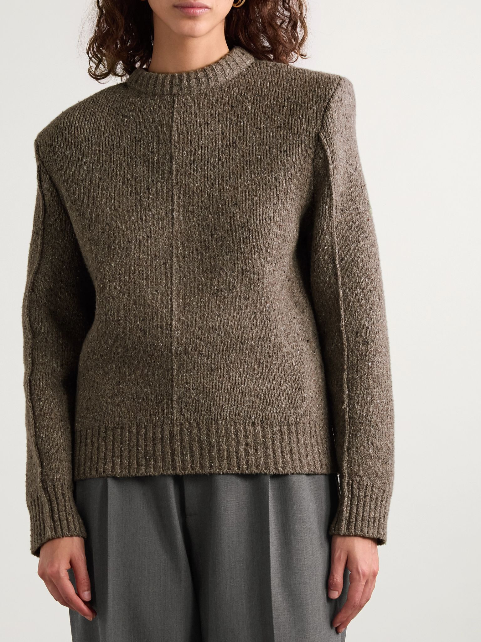Wool-blend sweater Taupe - 3