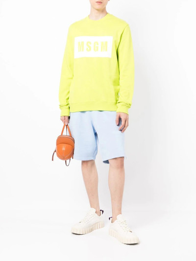 MSGM logo print sweatshirt outlook