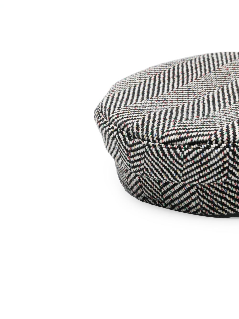 herringbone-pattern baker boy cap - 2