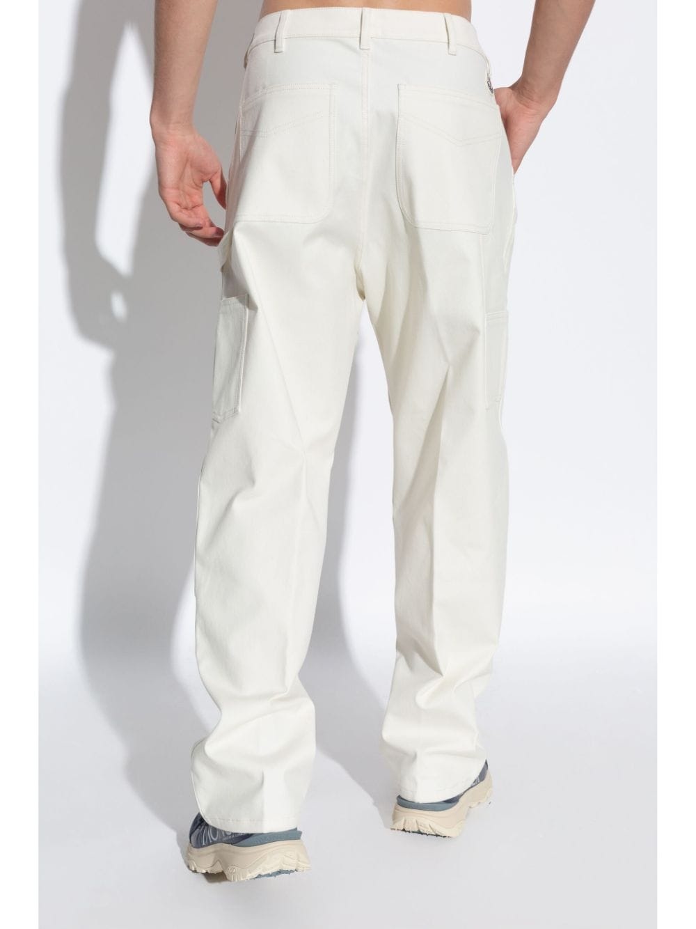 logo-appliqué straight trousers - 4