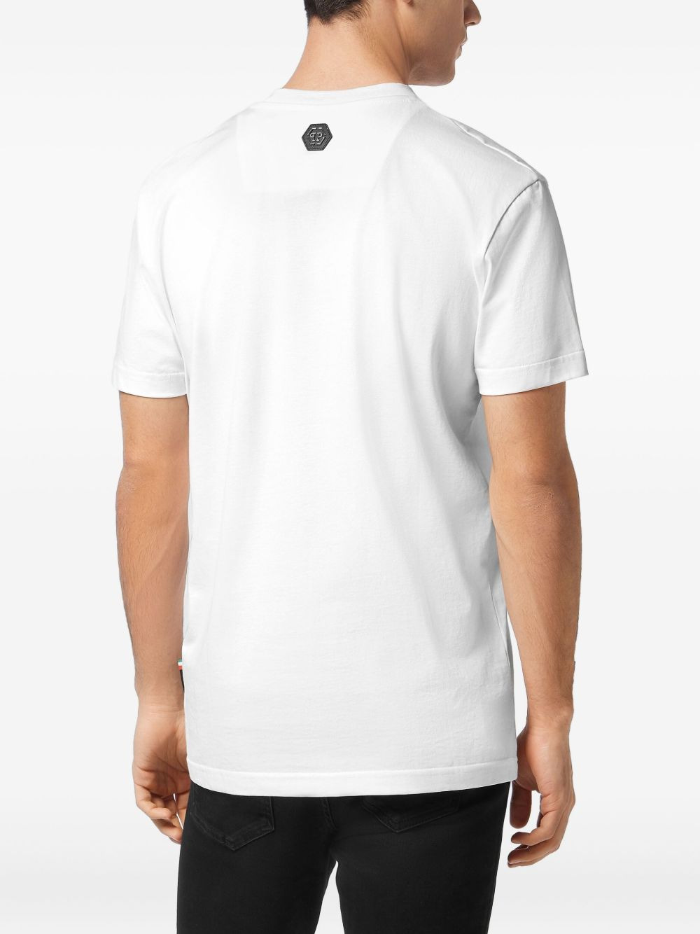 strass-embellished cotton T-shirt - 3