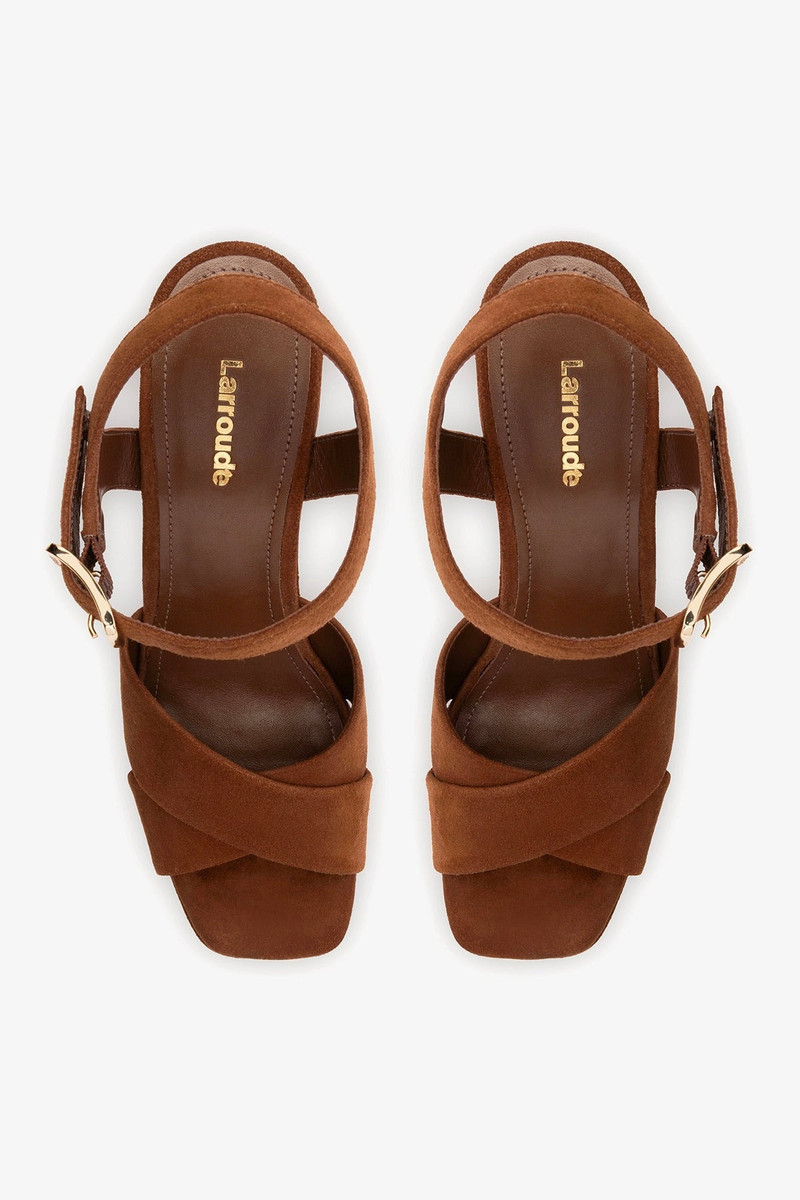 Cher Sandal In Burnt Umber Leather 6