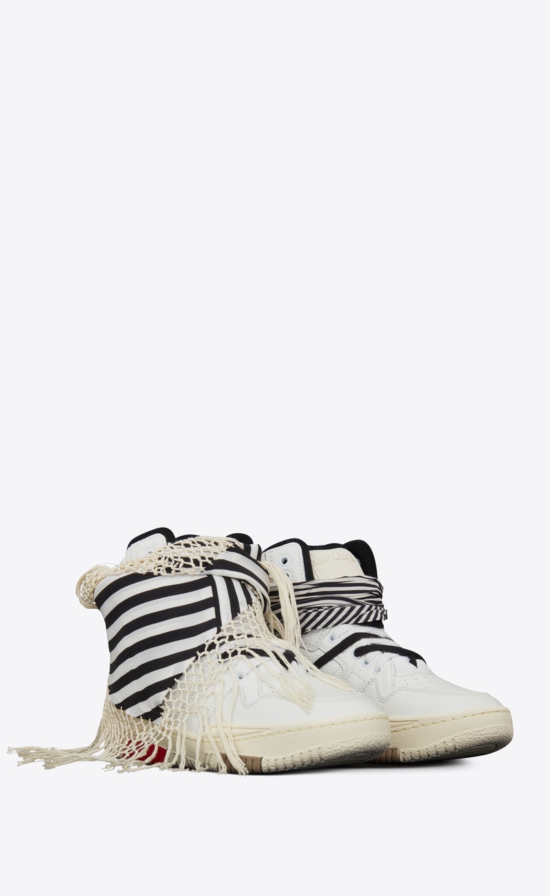 smith sneakers in grained leather 5