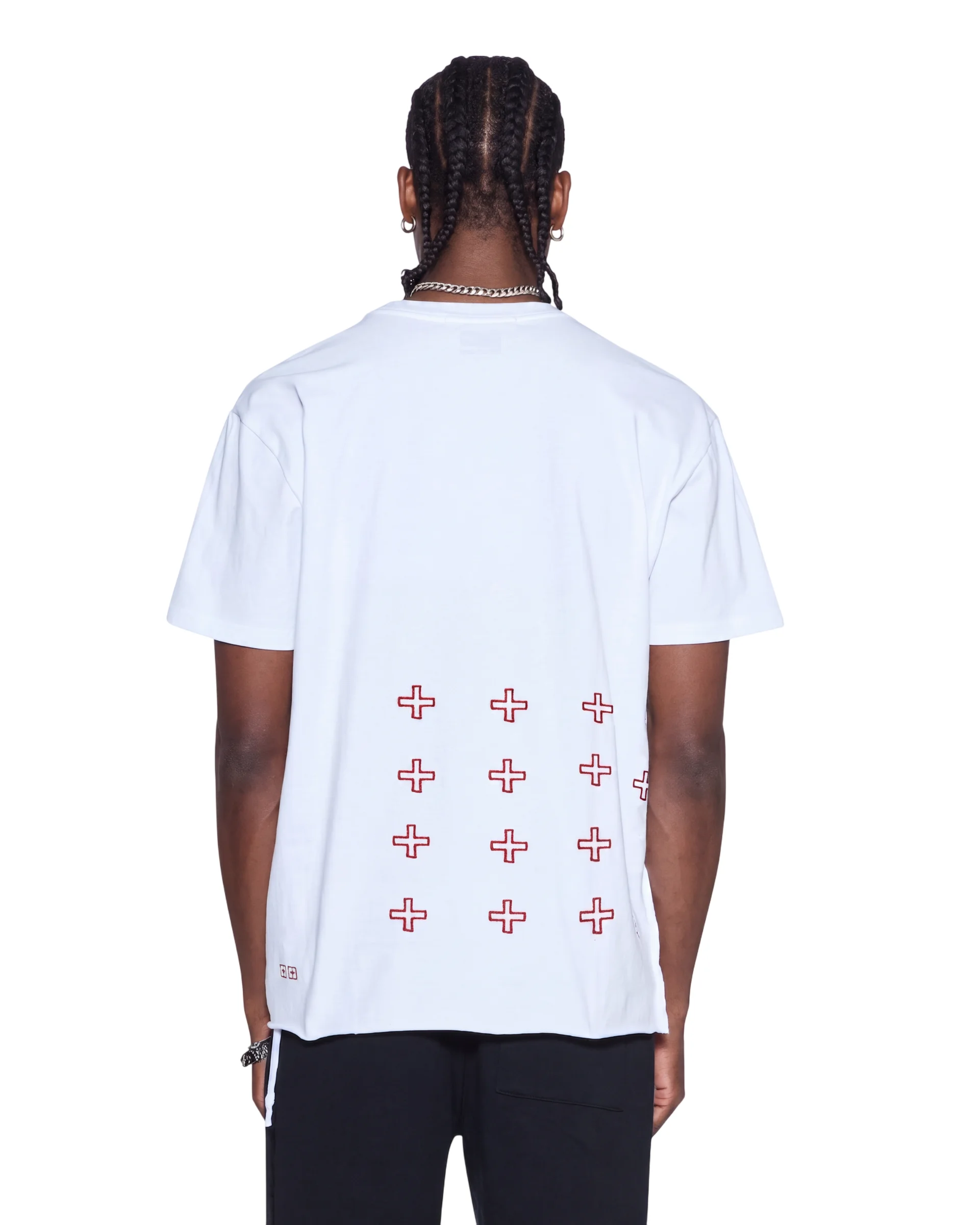 4X4 LUXE BIGGIE SS TEE WHITE RED - 1