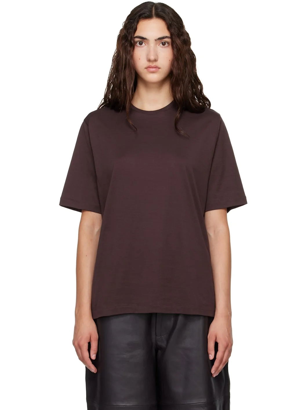 Burgundy Harper Soft Organic T-shirt - 1