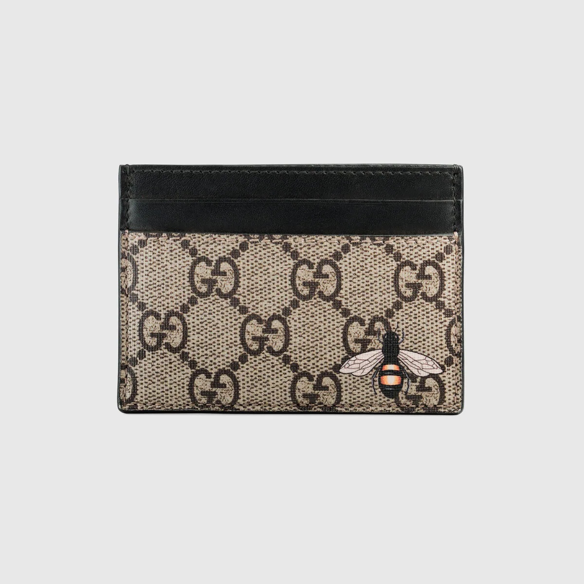 Bee print GG Supreme card case - 1