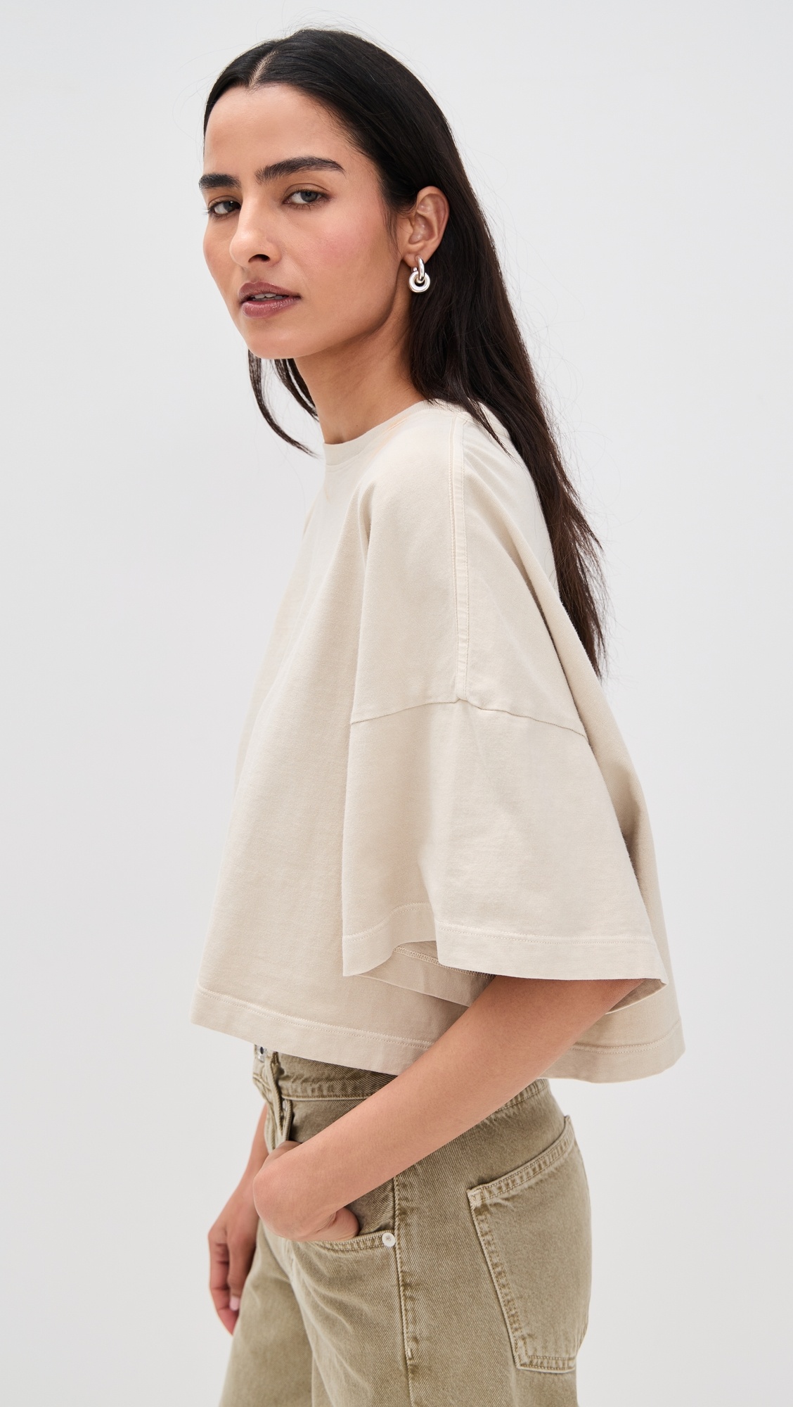 Arli Oversized Cropped Tee - 3
