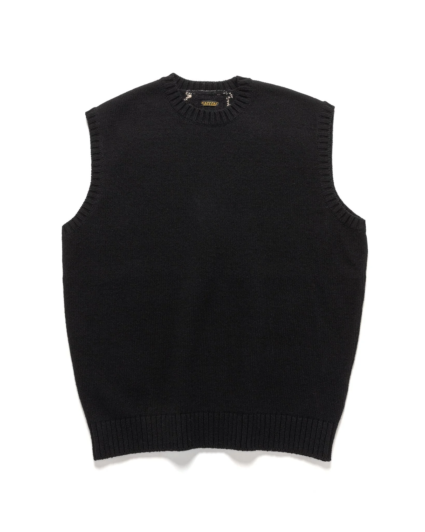5G Wool BONE Vest Black - 1