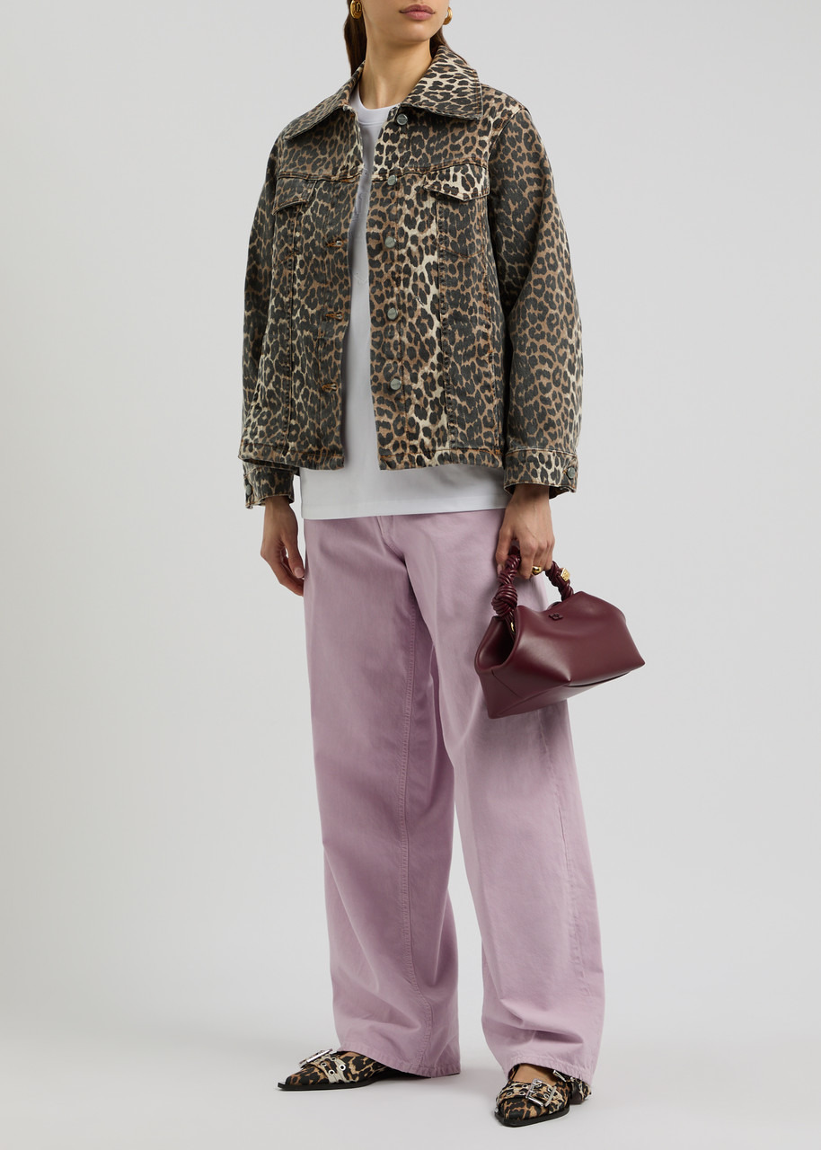 Ganni Leopard-print Stretch-denim Jacket - 4