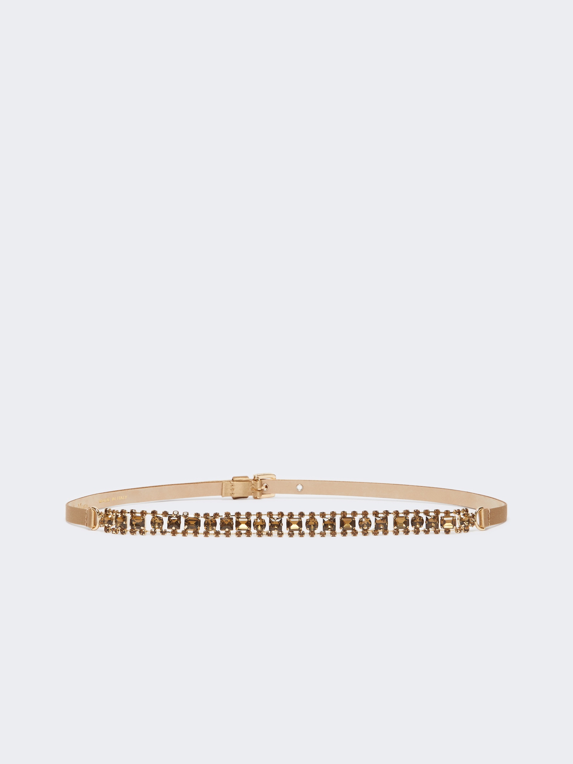 GIORAS Bejewelled satin belt - 1