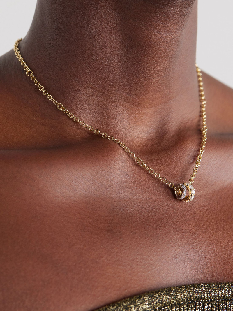 Spinelli Kilcollin Gravity 18-karat yellow and white gold diamond necklace Gold outlook
