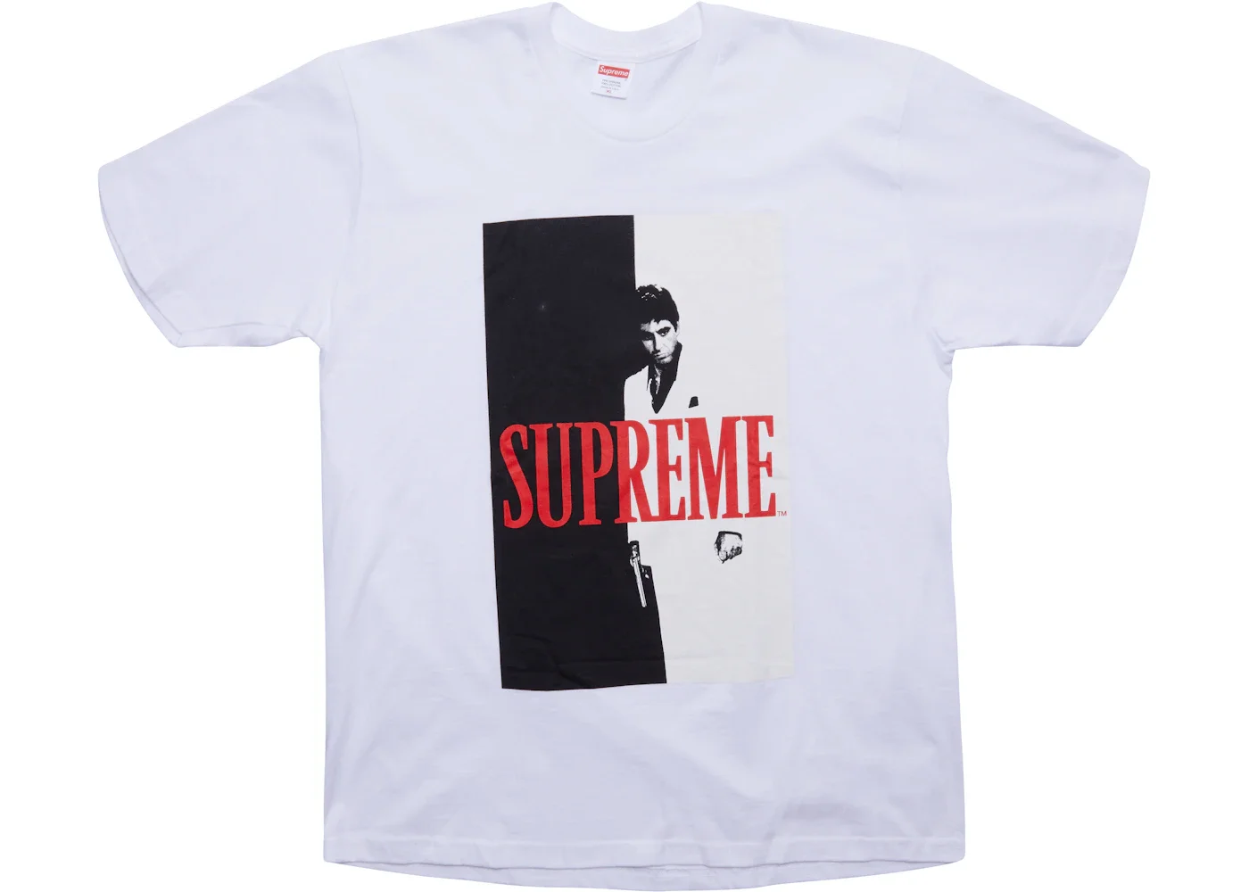 Supreme Scarface Split 티셔츠 '화이트 이름 * - 1