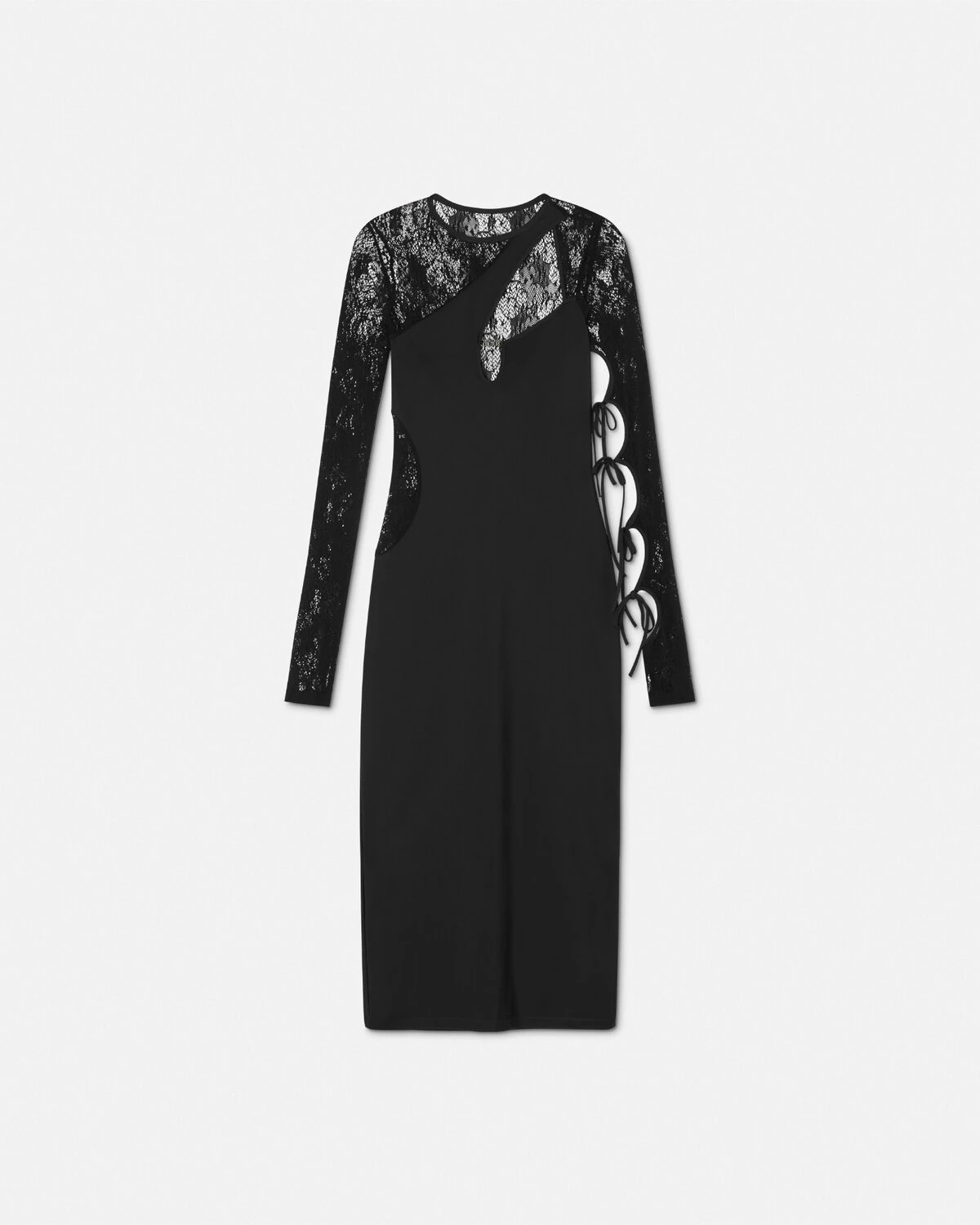 Mesh Lace Midi Dress - 1