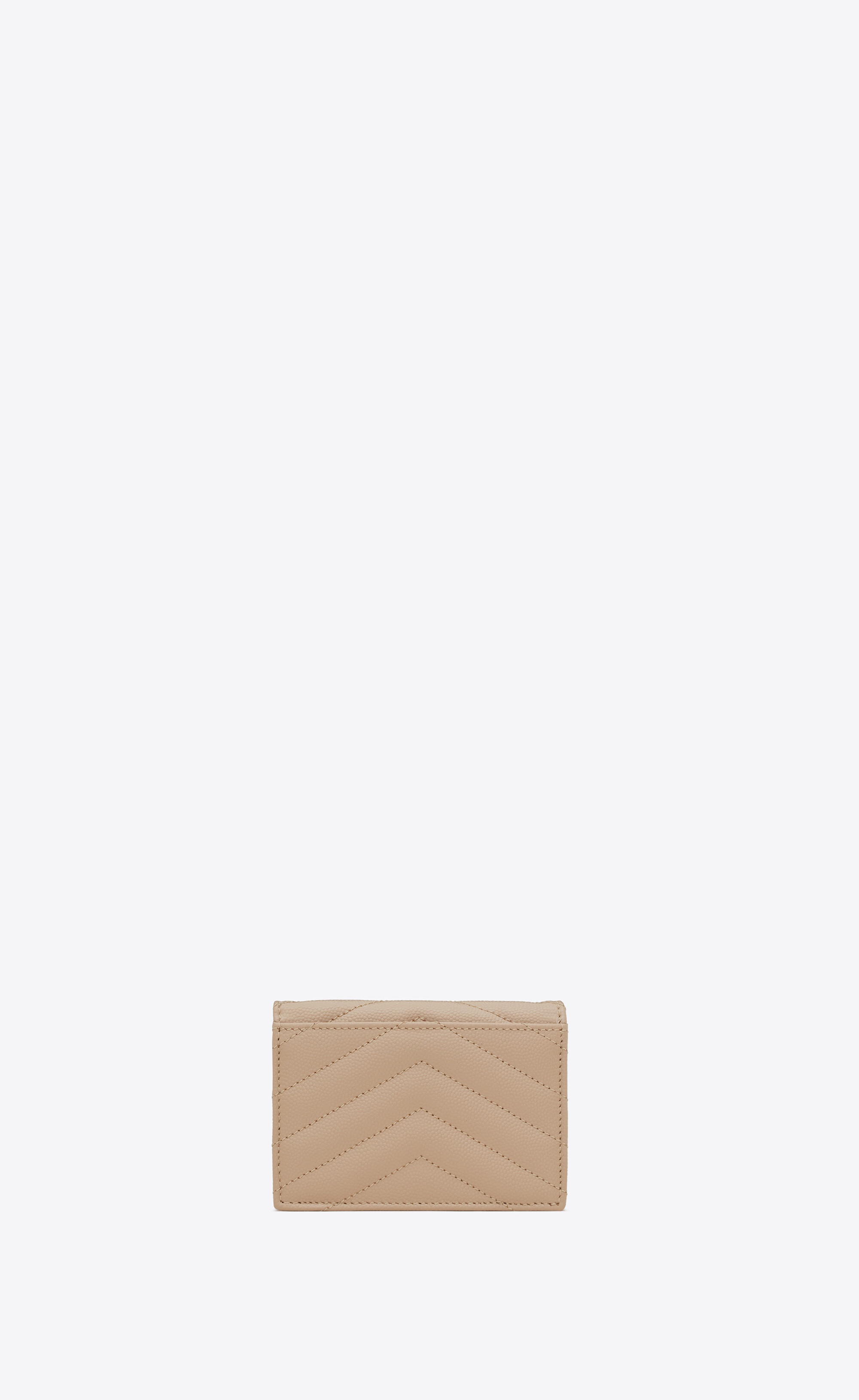 cassandre saint laurent matelasse business card case in grain de poudre embossed leather - 2