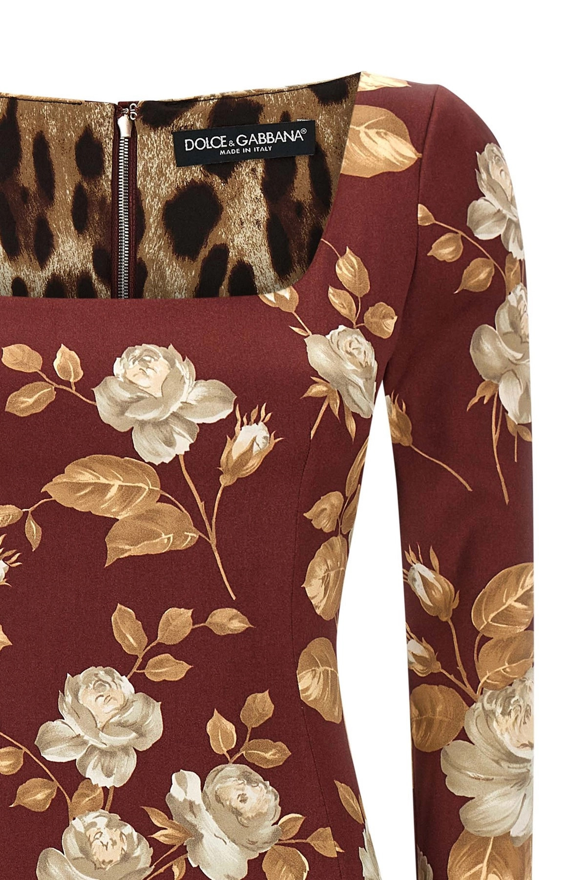 Rose print dress - 4