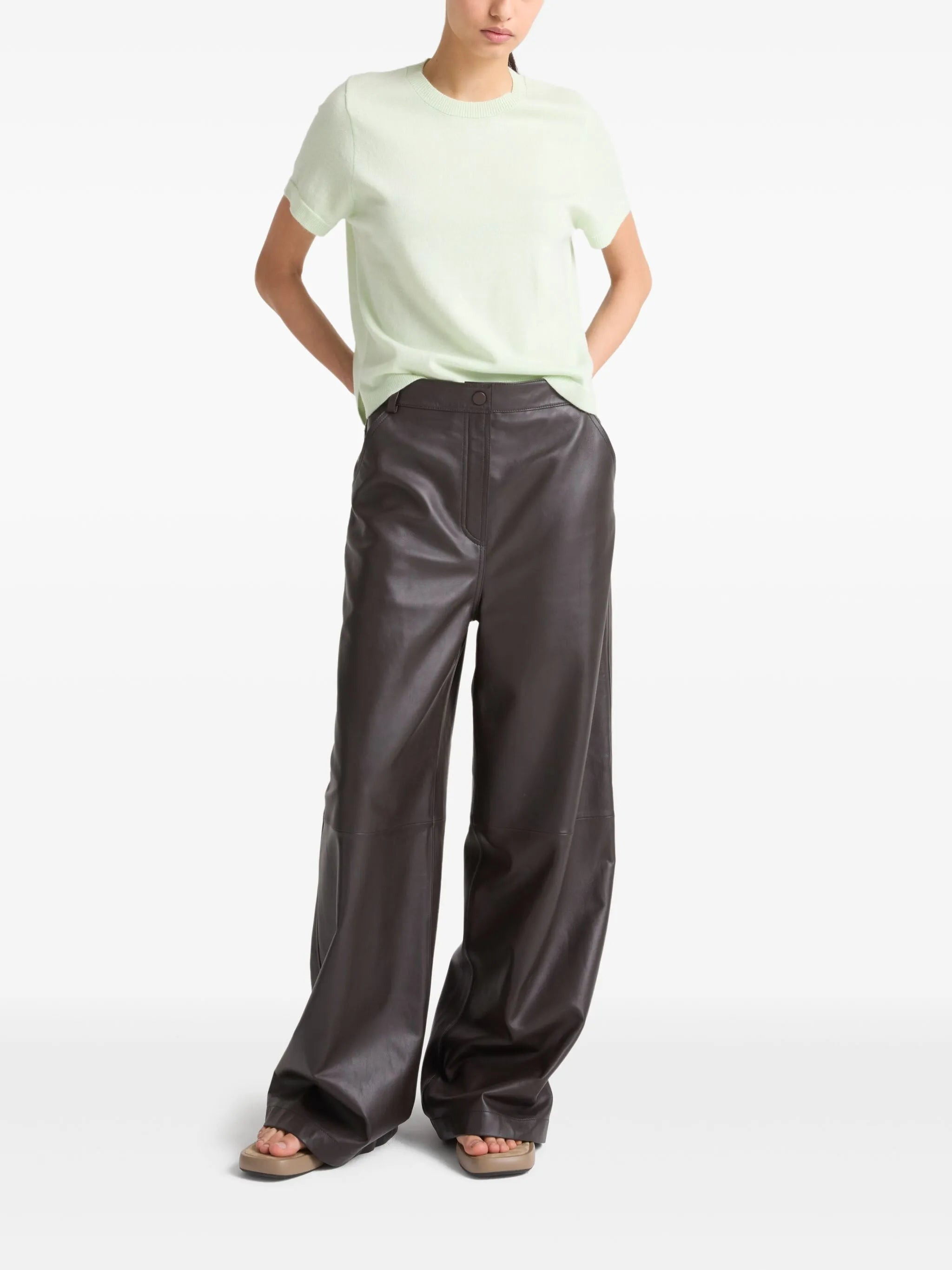 Yves Salomon Leather Trousers - 2
