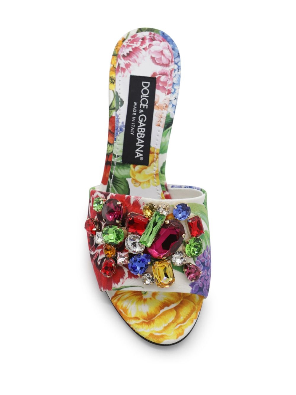 floral embellished sandals - 4