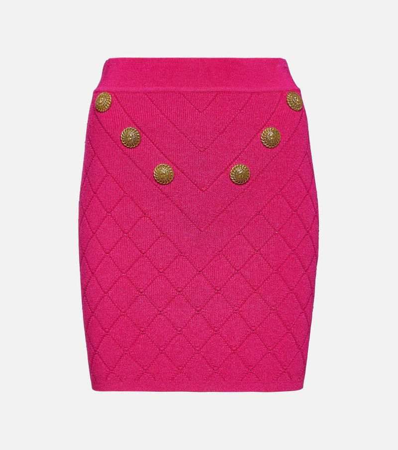 button-embellished miniskirt - 1