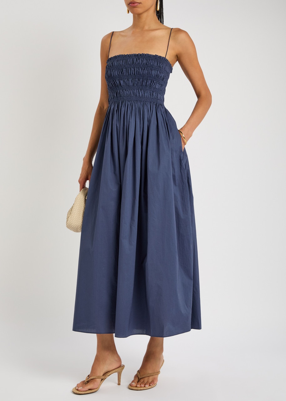 Matteau Smocked Cotton Midi Dress - 4