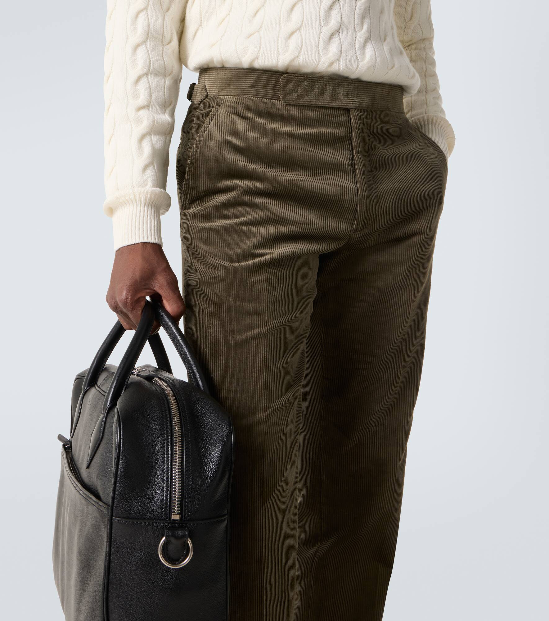 Cotton corduroy slim pants - 5