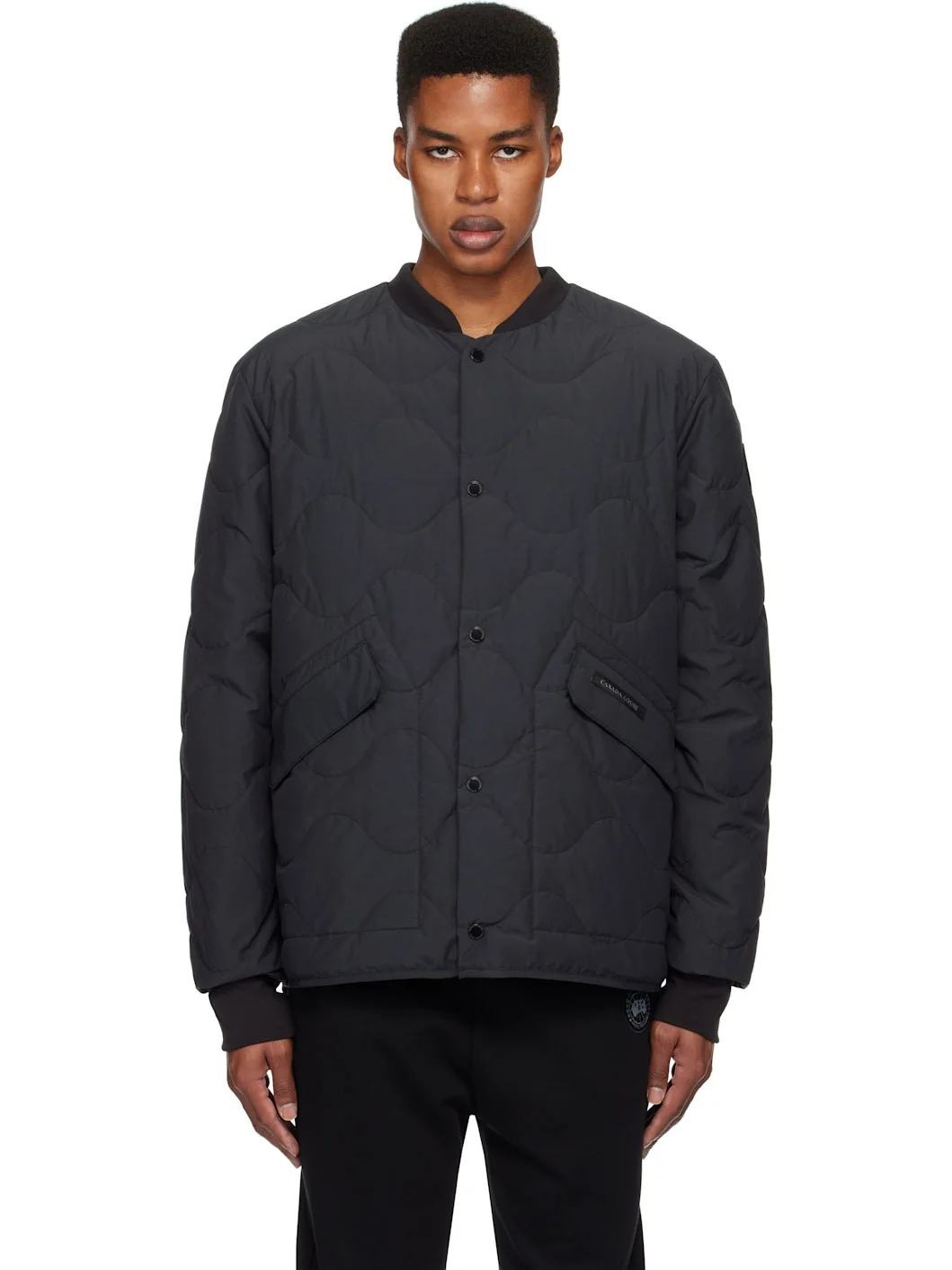 Black Boswell Reversible Down Jacket - 1