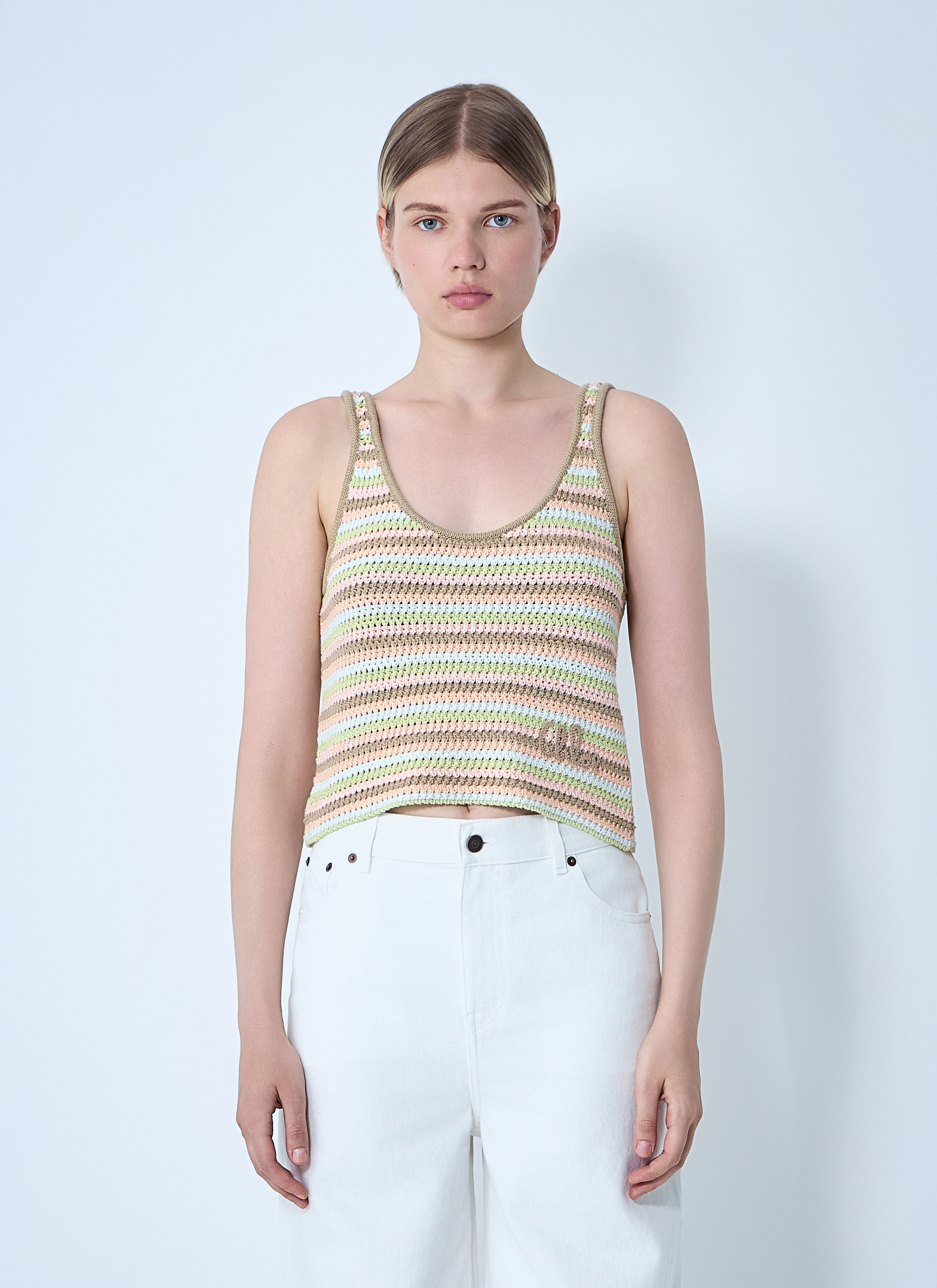 Cropped Logo Tank Top - 1