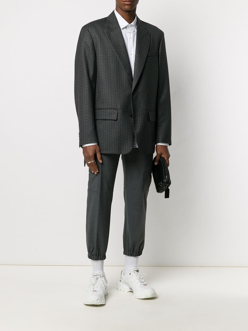 Valentino VLTN print single-breasted blazer outlook